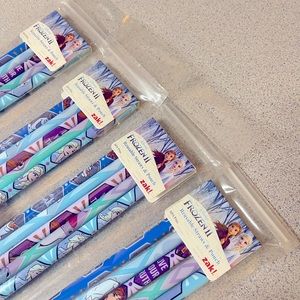 Set of frozen straws